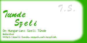 tunde szeli business card